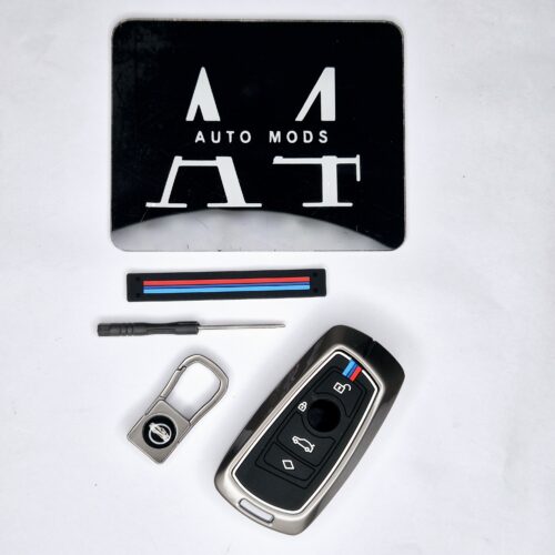 BMW A4 Car Key Premium Case Metal & Silicone (Pack of 1)