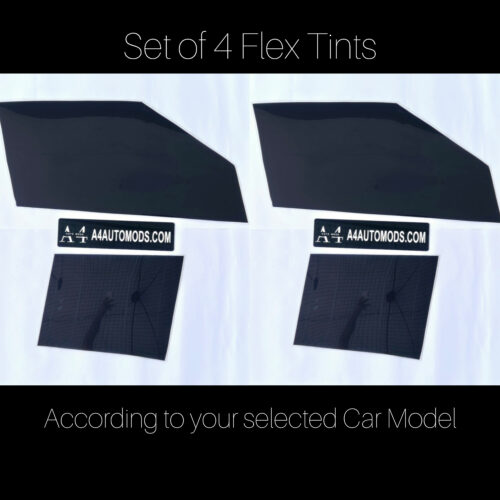 FlexTint DarkShield Car Window Film: 1mm Thick, Complete Privacy, Removable & Reusable Car Window Film